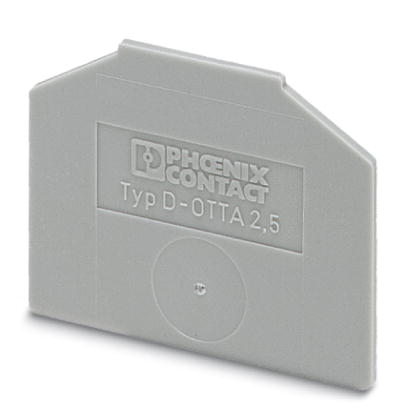 Phoenix Contact End cover; Length: 69mm; Width: 1.5mm; Color: Gray